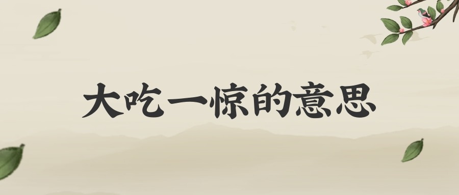 大吃一惊的意思(大吃一惊的意思是什么(最佳答案))