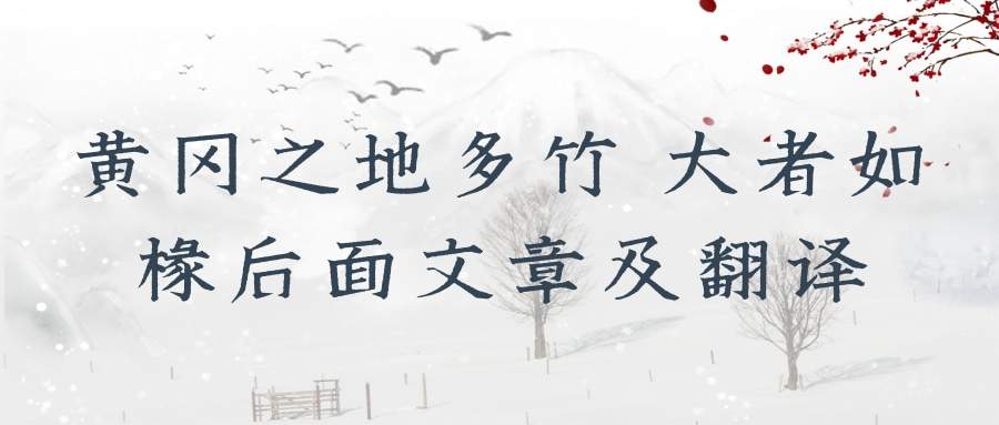 黄冈之地多竹 大者如椽后面文章及翻译(黄冈之地多竹大者如椽翻译成汉语)