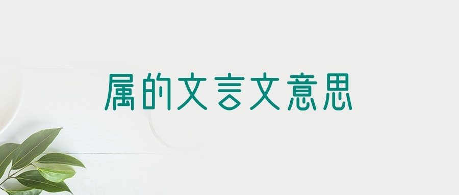 属的文言文意思(属的文言文意思及例句)