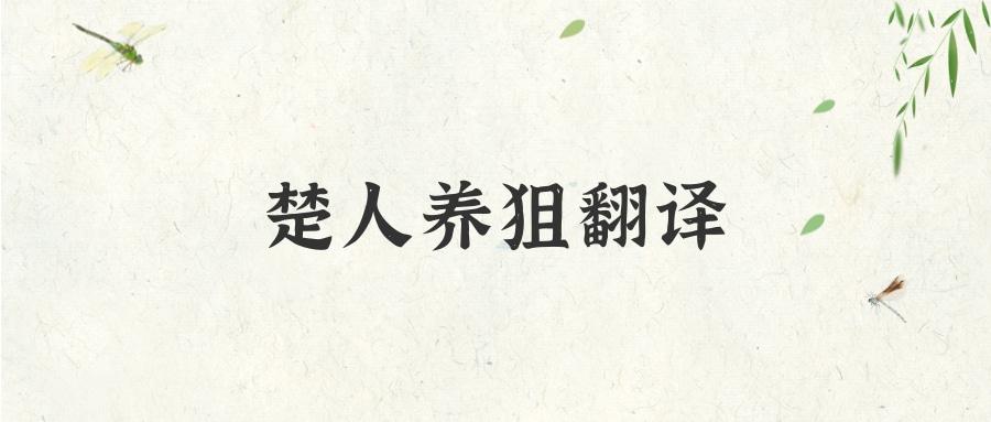 楚人养狙翻译(楚人养狙翻译注音)