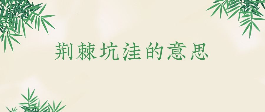 荆棘坑洼的意思(泥泞荆棘的意思)