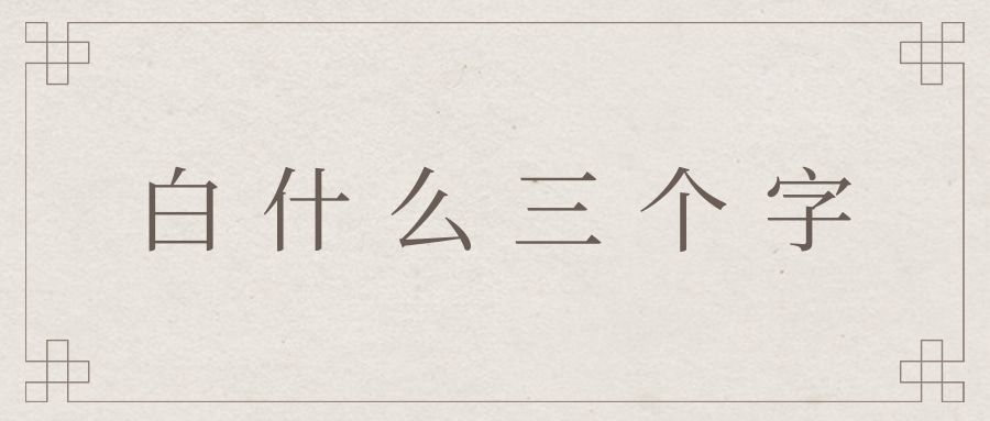 白什么三个字(白什么三个字abb式词语)