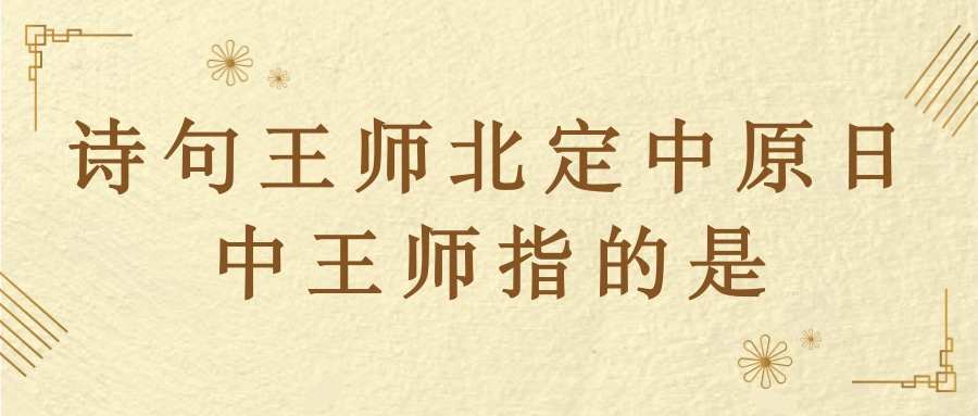 诗句王师北定中原日中王师指的是(诗句王师北定中原日中的王师指的是)