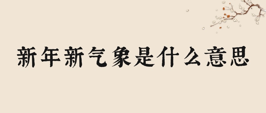 新年新气象是什么意思(新年新气象的气象是什么意思)