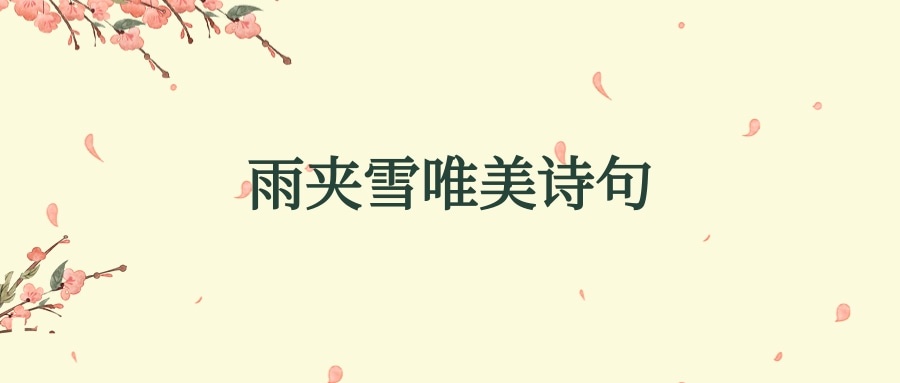 雨夹雪唯美诗句(有关雨夹雪的诗)