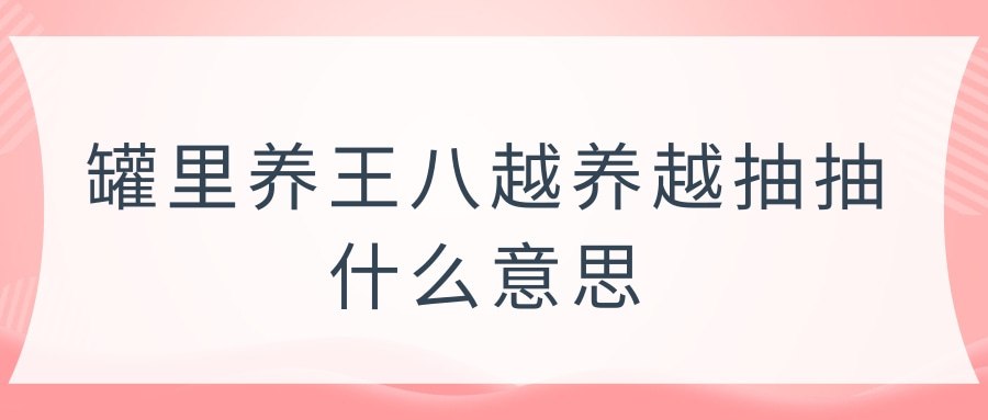 罐里养王八越养越抽抽什么意思(罐儿里养王八越养越抽抽)