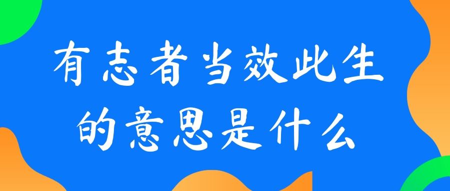 有志者当效此生的意思是什么(有志者当效此生的意思是什么 最佳答案)