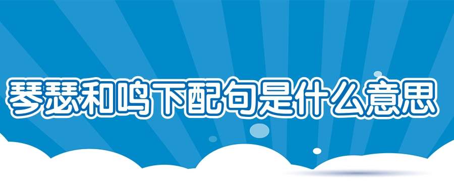 琴瑟和鸣下配句是什么意思(琴瑟和鸣下一句是什么意思)