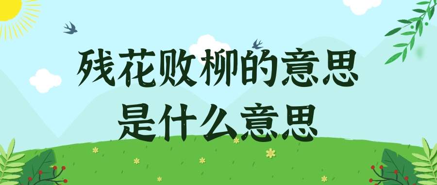 残花败柳的意思是什么意思(残花怎能败柳什么意思)