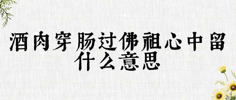 酒肉穿肠过佛祖心中留什么意思(酒肉穿肠过佛祖心中留)