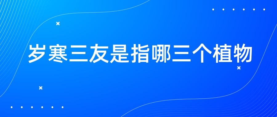 岁寒三友是指哪三个植物(花中四君子是指哪三个植物)