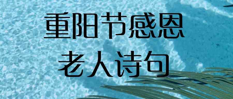 重阳节感恩老人诗句(重阳节感恩老人的诗句)