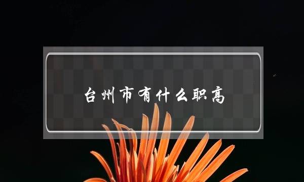 台州市有什么职高(台州市有几个区县)