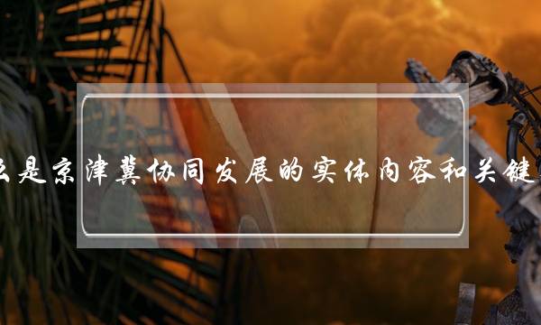 什么是京津冀协同发展的实体内容和关键支撑(促进人的全面发展的根本途径)
