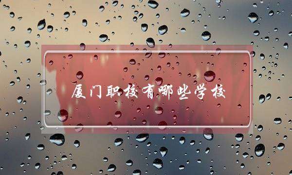厦门职校有哪些学校(厦门技校有哪些学校)