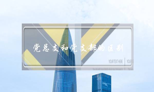 党总支和党支部的区别(党总支要开展哪些会议)