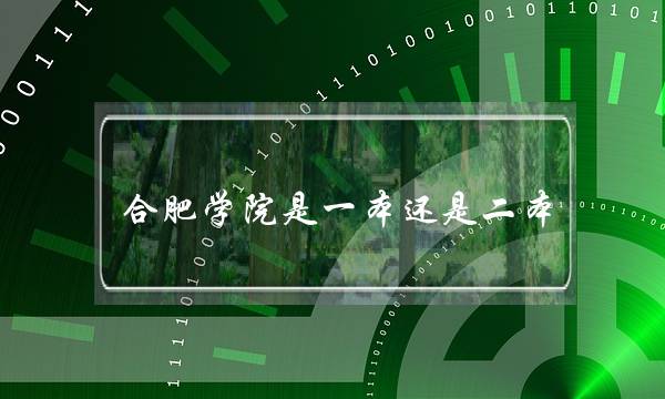 合肥学院是一本还是二本(安徽四大垃圾学院)