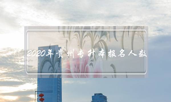 2020年贵州专升本报名人数(贵州专升本招录人数)