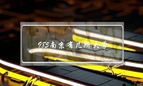 985南京有几所大学(南京8所211大学)