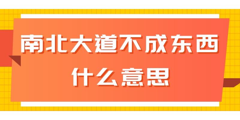 南北大道不成东西什么意思(南北大道,不成东西)