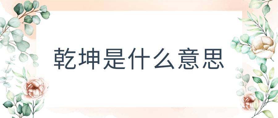 乾坤是什么意思(乾坤是什么意思方位)