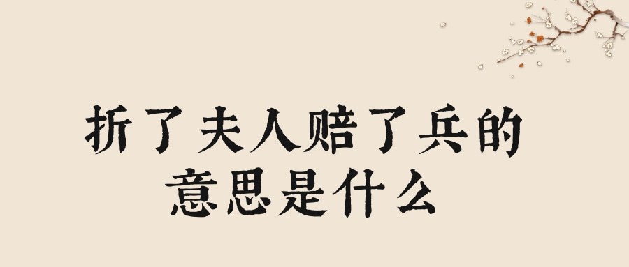 折了夫人赔了兵的意思是什么(什么叫赔了夫人又折兵)