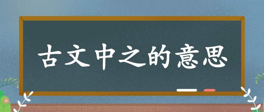 古文中之的意思(古文中之的意思和用法)