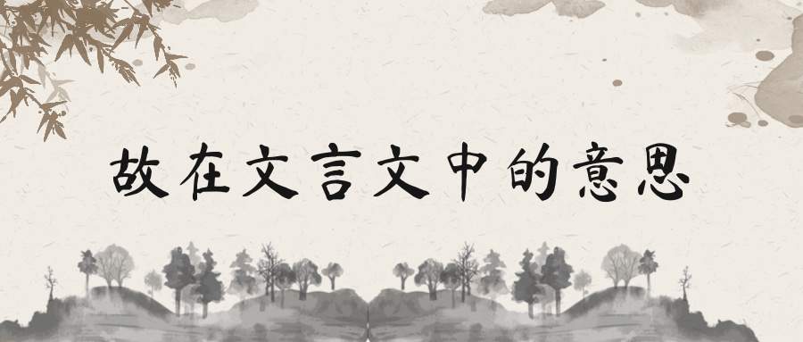 故在文言文中的意思(故在文言文中的意思及例句初中)