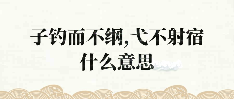 子钓而不纲,弋不射宿什么意思(子钓而不纲,弋不射宿的意思)_1