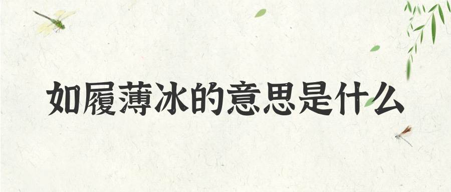 如履薄冰的意思是什么(战战兢兢如临深渊如履薄冰的意思是什么)