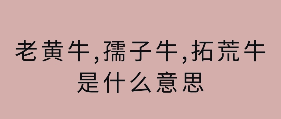 老黄牛,孺子牛,拓荒牛是什么意思(孺子牛,拓荒牛,老黄牛的意思)