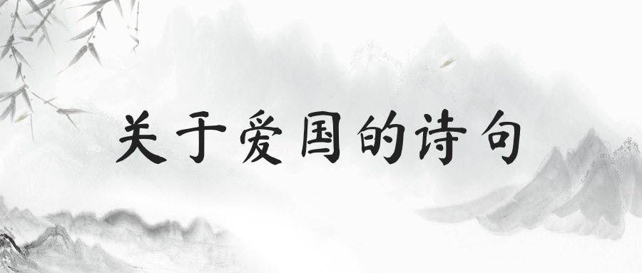 关于爱国的诗句(关于爱国的诗句名言)