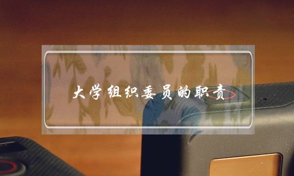 大学组织委员的职责 大学组织委员的职责是什么意思