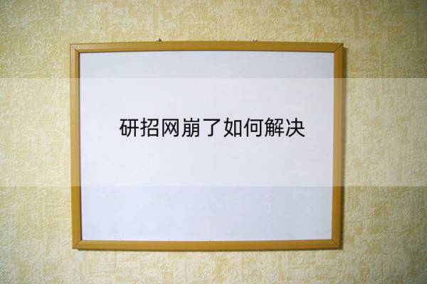 研招网崩了如何解决 研招网会崩吗