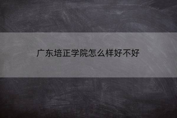 广东培正学院怎么样好不好 广东培正学院怎么样好不好考