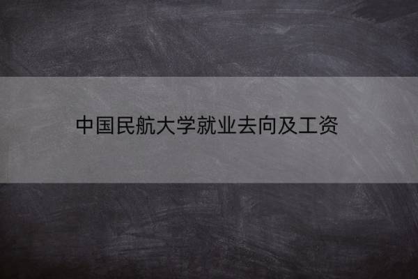 中国民航大学就业去向及工资 中国民航大学哪些专业就业前景好工资高